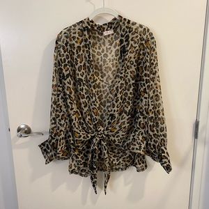 Free People Kantha Tie Front Top